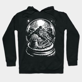 The Great Wall of China in a snow globe Hoodie